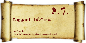 Magyari Tímea névjegykártya