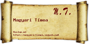 Magyari Tímea névjegykártya